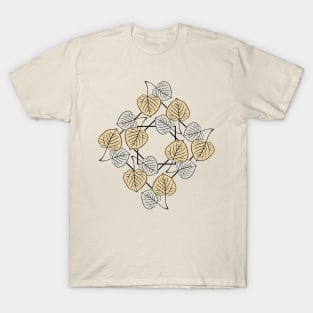 Dry Aspen Leaves in Squares 2 T-Shirt